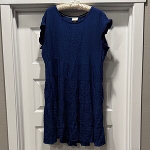 Flowy Royal Blue Tiered Dress